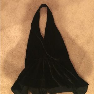 Express black velvet top